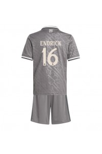 Fotbalové Dres Real Madrid Endrick #16 Dětské Třetí Oblečení 2024-25 Krátký Rukáv (+ trenýrky)